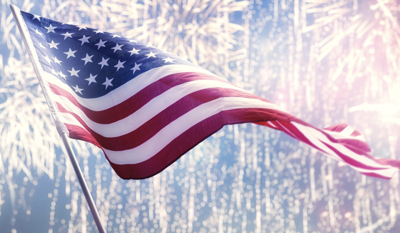 American US Flag fireworks