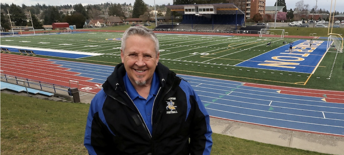 Coach Kennedy at Bremerton Field