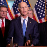 FL Sen Scott talks to Reporters