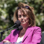 Nancy Pelosi speaks outside