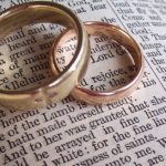 Wedding rings on a Bible