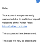 Twitter account deleted