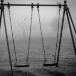 B&W empty swing set