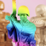 beige army men 1 rainbow army man