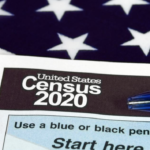 US Flag with Census form