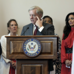 Sen. Lindsey Graham speaks during a news conference