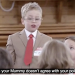 Children playing at politics