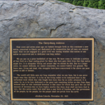 Gettysburg Address on boulder at Gettysburg field