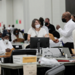 Poll workers - TCF Center in Detroit, MI