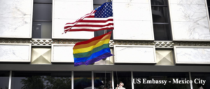 US Flag at Embassy-Mexico City-pride-flag