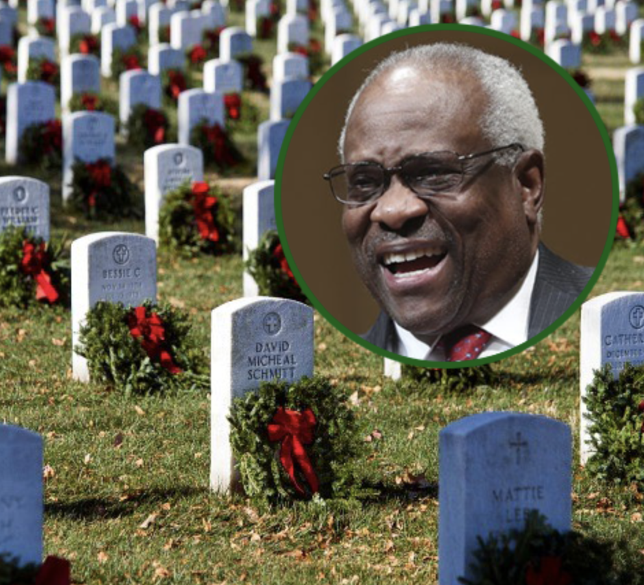 Clarence Thomas lays wreaths at Arlington National Cemetary