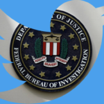 FBI shield overlaying twitter logo