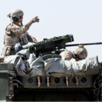 Soldier prepares to test fire a Javelin missile