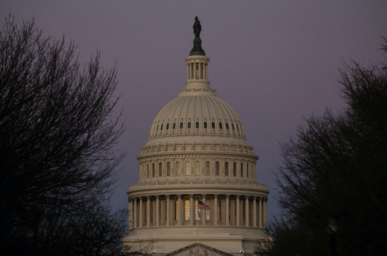 US Capitol at twilight