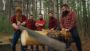 lumberjacks - sawing giant log