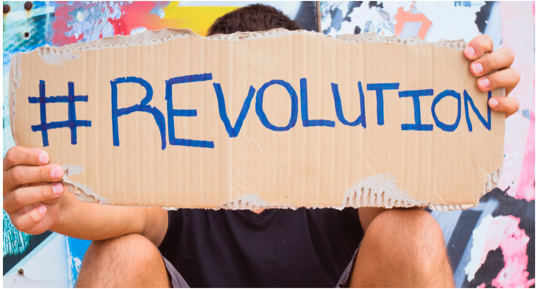 #revolution on a piece of cardboard