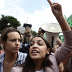 AOC protests overturning of Roe