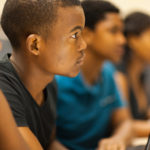 group of college student in lecture room