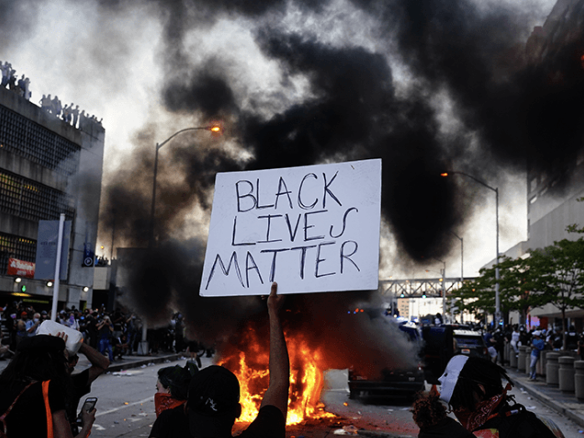 BLM protests fire & smoke