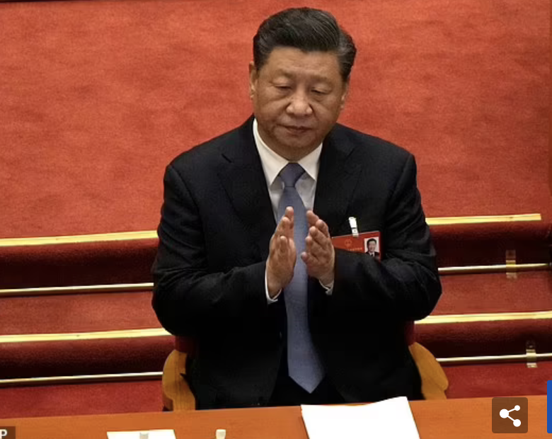 President Xi Jinping at China's National People's Congress at Great Hall of the People