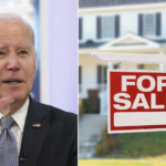 Biden left, home for sale right