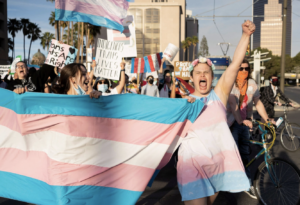 Protesters - International Transgender Day of Visibility in Tucson, AZ