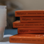 boxes of Mifepristone and cups