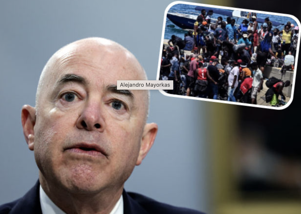 Alejandro Mayorkas DHS inset of thousands of illegal immigrants