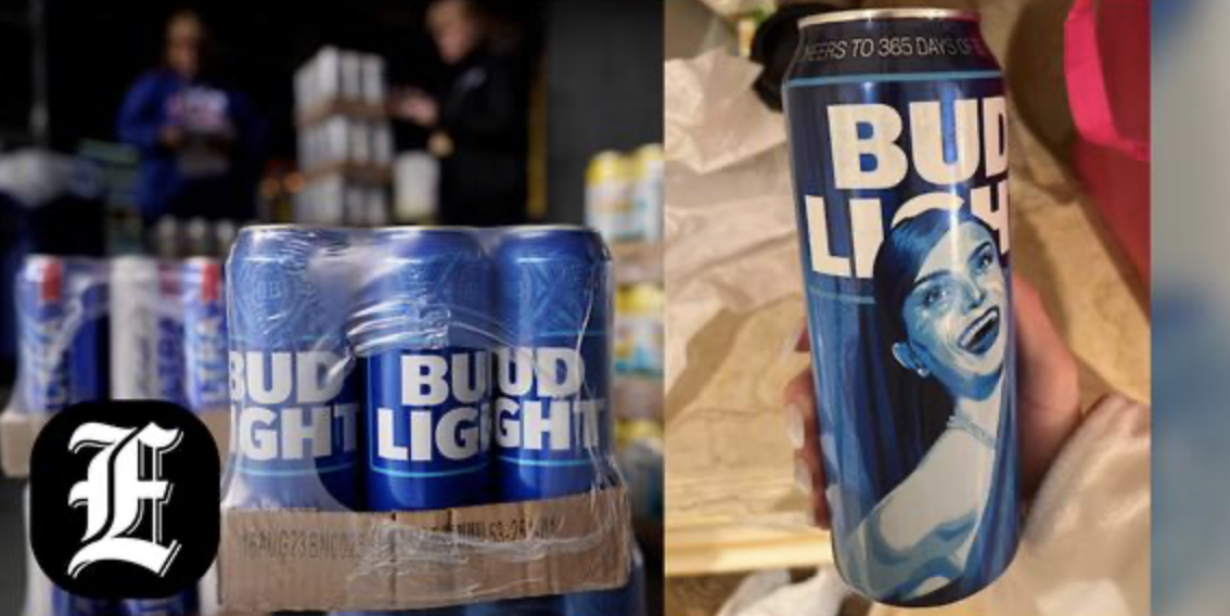 Bud light cans with Dylan Mulvaney's face