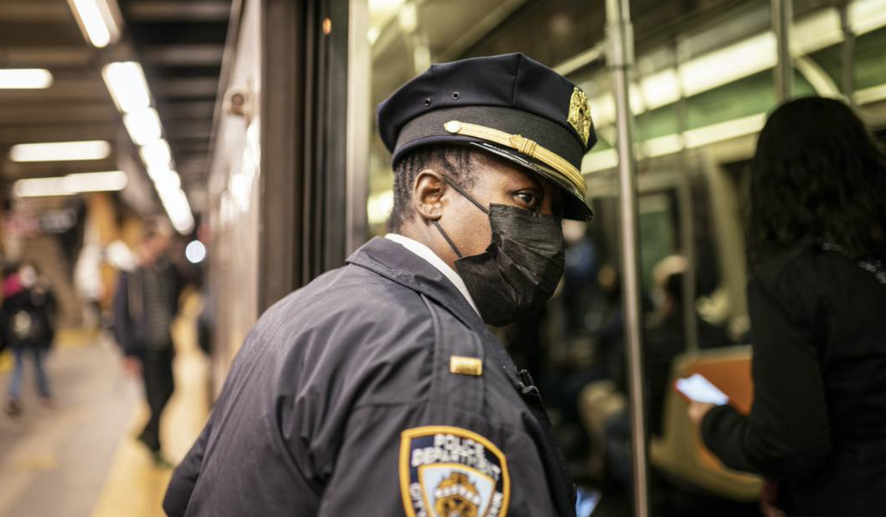 NY Police Officer on Subway