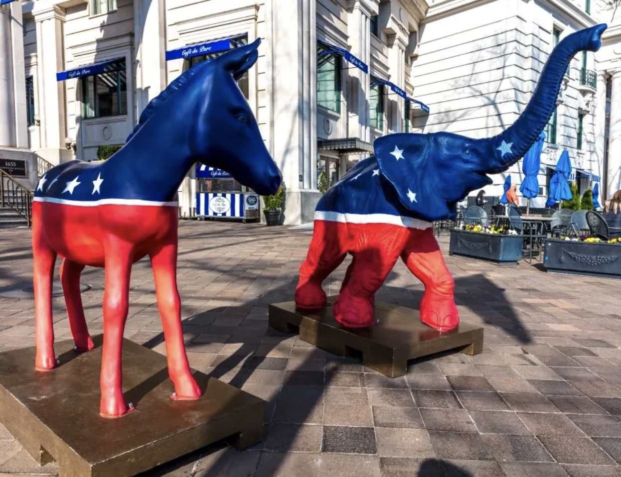 Statues - Democrat Donkey Republican Elephant