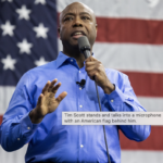 Tim Scott with US flag - campaigns