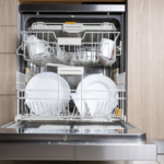 dishwasher with clean dishes