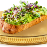 Fancy Avocado Toast - gold platter