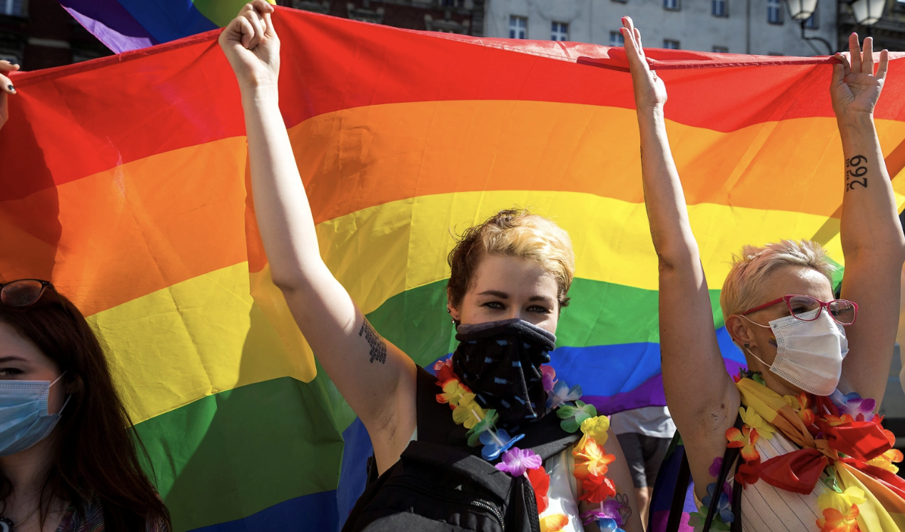 Polish Pro-LGBT protesters