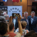 No Labels candidates, Sen. Joe Manchin (D., W.Va.) and former Utah governor Jon Huntsman (R)