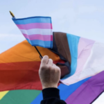 trans-flag & lgbtq+ flag