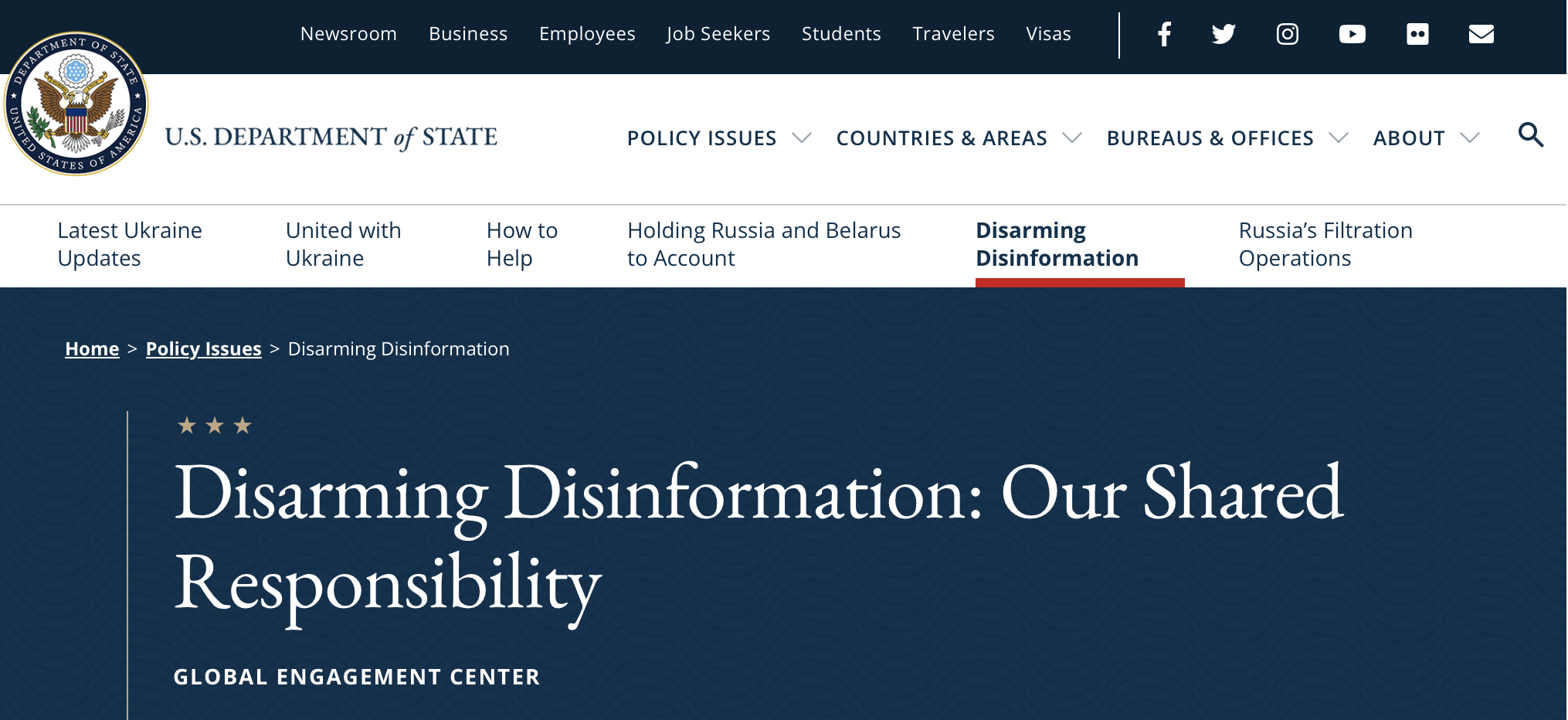 Disarming Disinformation: Our Shared Responsibility