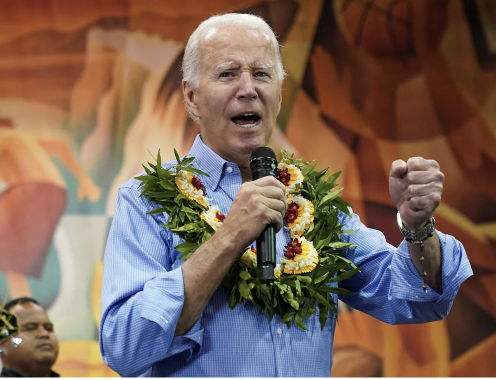 President Joe Biden in Lahaina Maui, HI