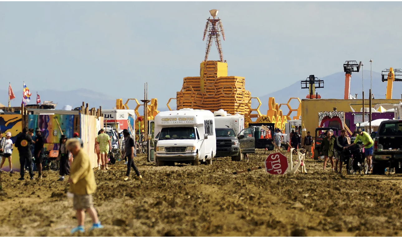 Burning Man in the mud