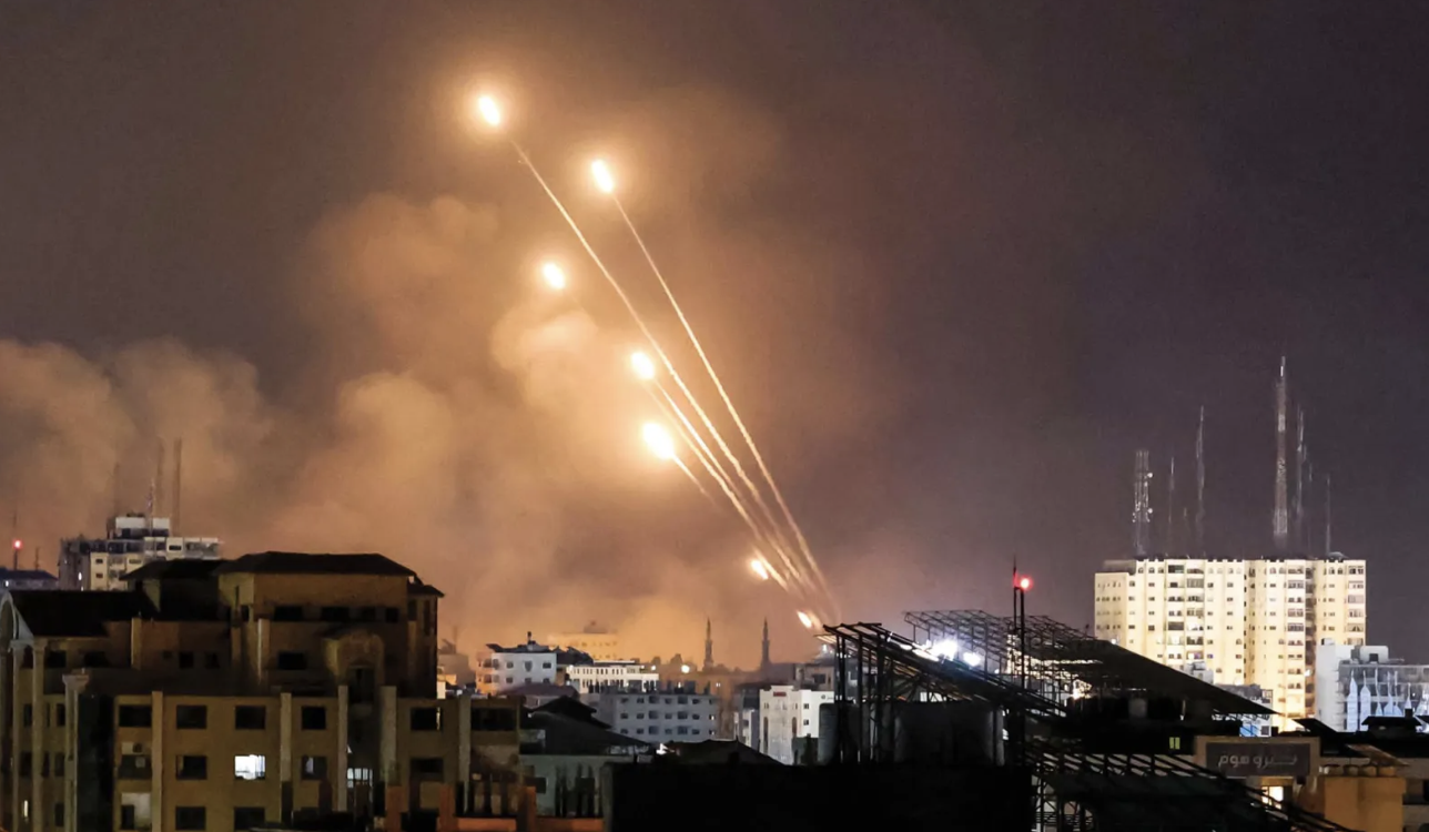 Gaza rockets firing at Israel