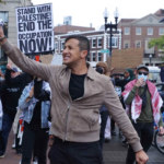 Pro palestinian hamas protesters at Harvard Univ