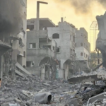 devestation in Gaza after Israeli bombing