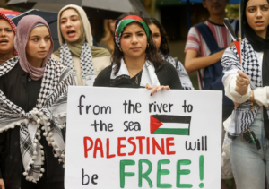 Demonstrators at the University of South Florida in Tampa