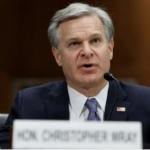 FBI director Christopher Wray testifies before a Senate Homeland Security and Governmental Affairs hearing