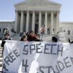 Free Speech 4 students - protest at SCOTUS bldg