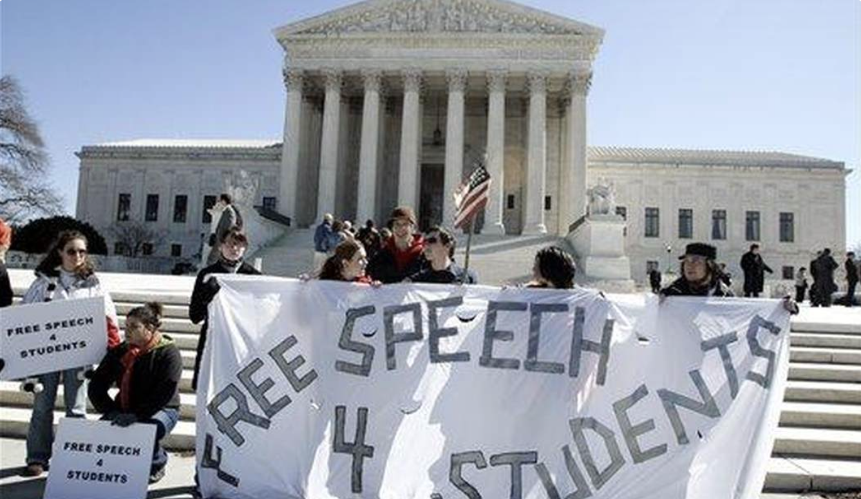 Free Speech 4 students - protest at SCOTUS bldg