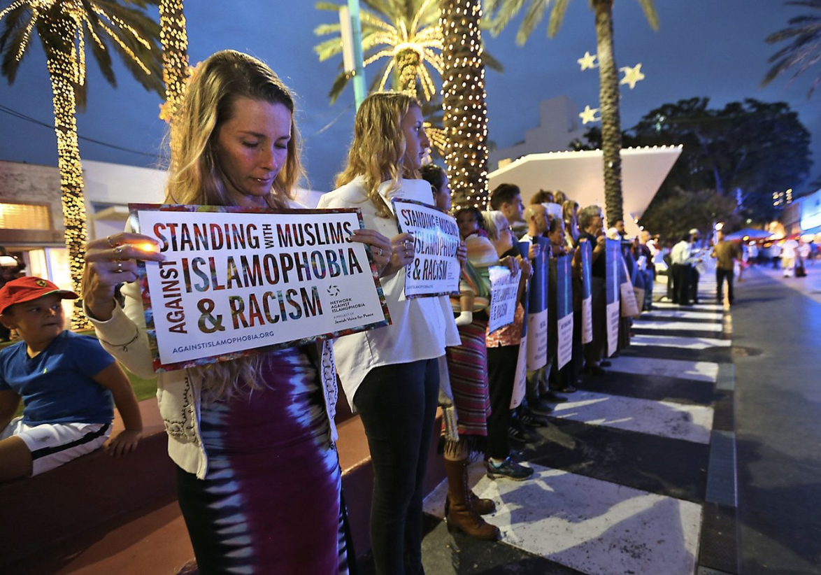 Islamaphobia protesters in Hollywood