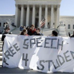 Free Speech protesters outside of SCOTUS