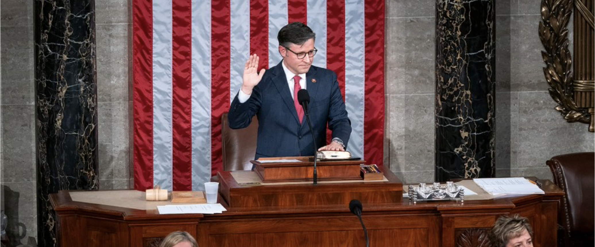 Speaker Mike Johnson is sworn in as Speaker of the House